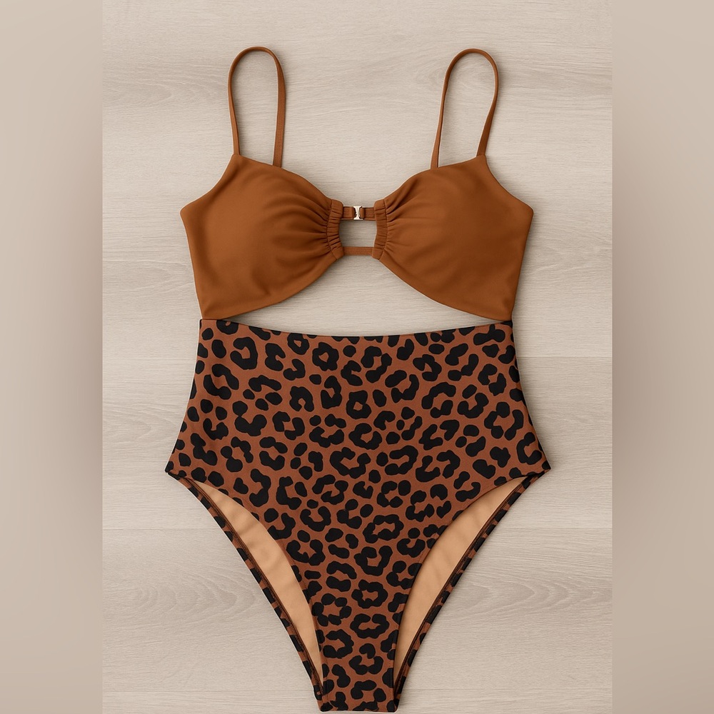 Blooming Jelly Cut-Out Leopard Swimsuit | Sassy & Sculpting One Piece